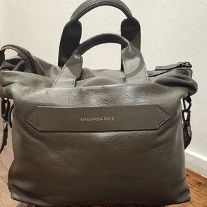 Mandarina Duck Leather Satchel/Laptop/Crossbody Bag